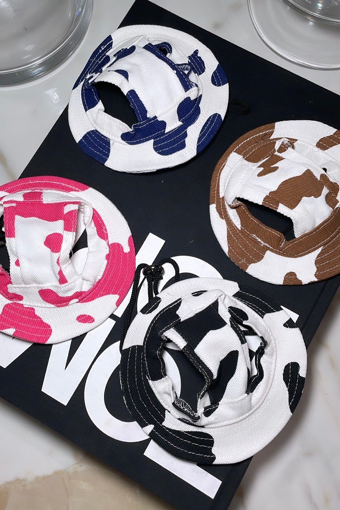 Stylish Cow Print Dog Bucket Hat