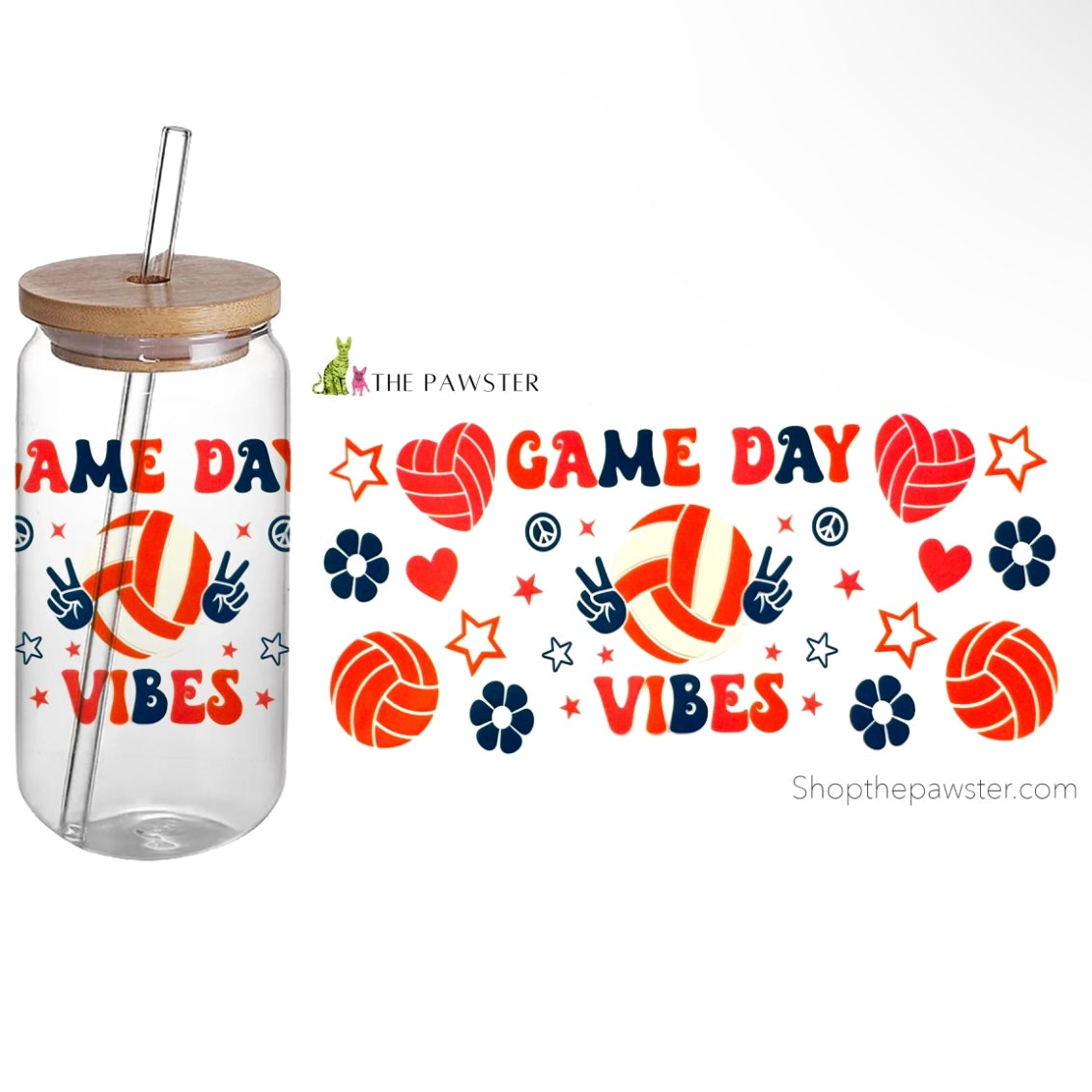 #55 Game Day Vibes 16oz Cup Wrap