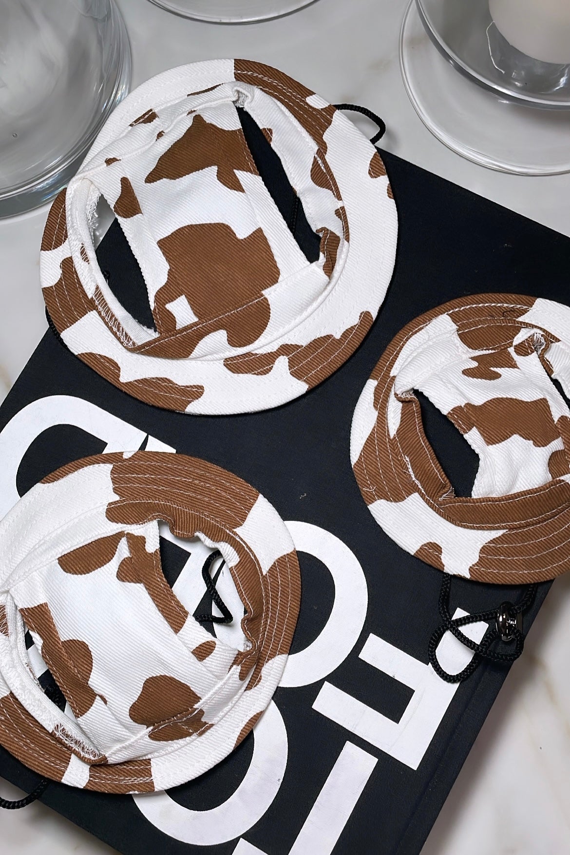 Stylish Cow Print Dog Bucket Hat