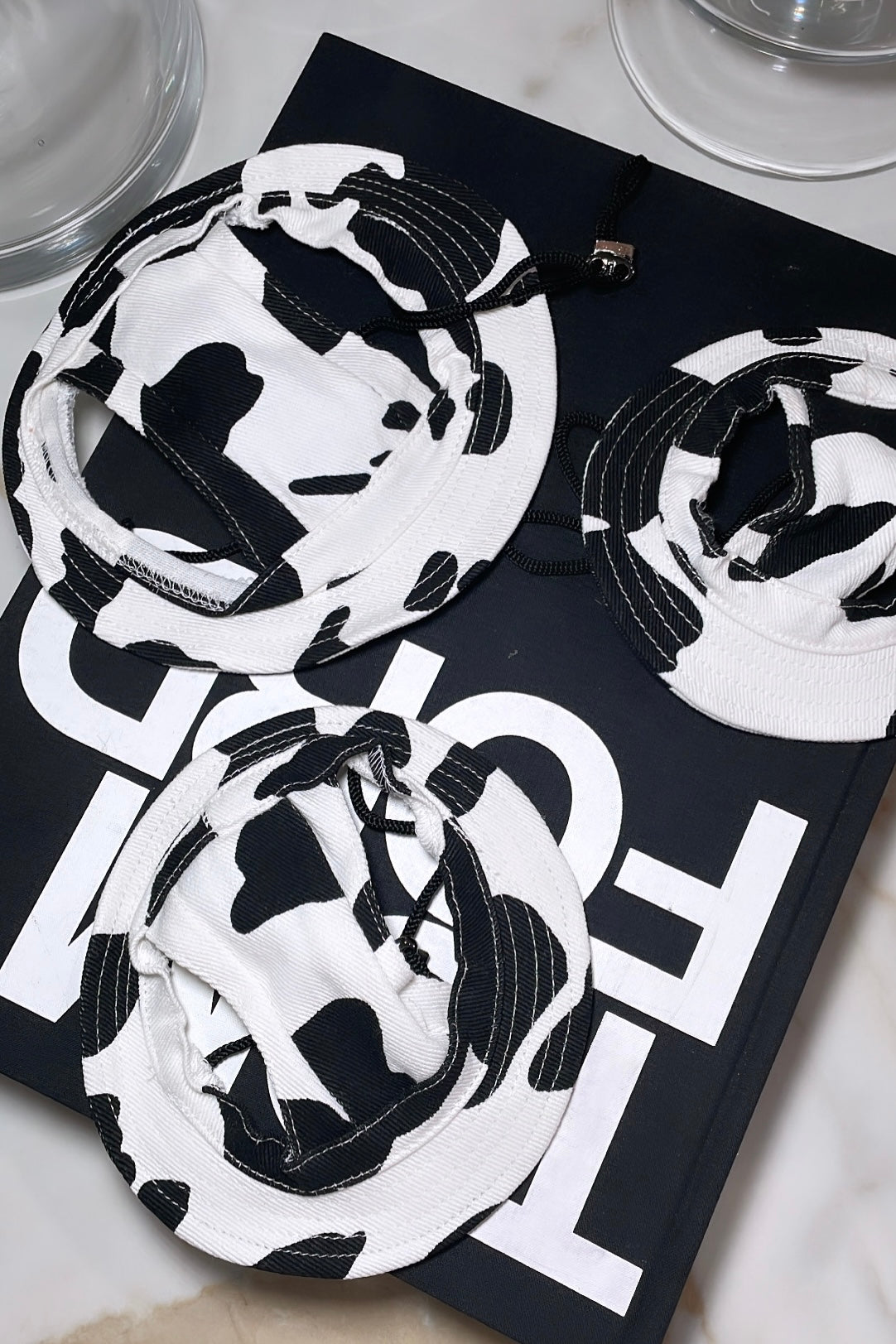 Stylish Cow Print Dog Bucket Hat