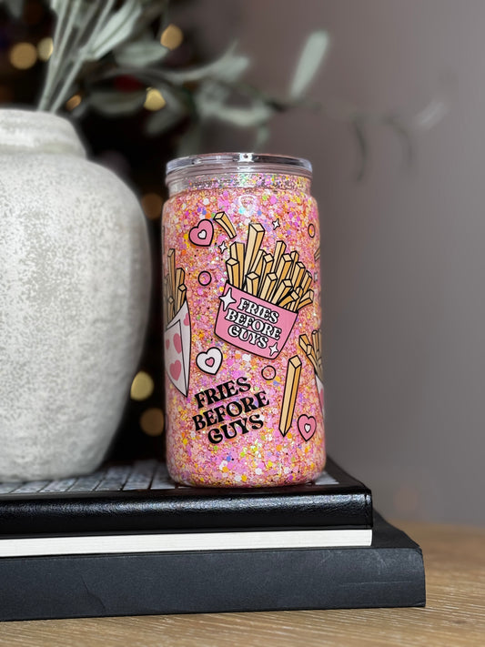 16oz Double Wall Snow Globe Acrylic Cup