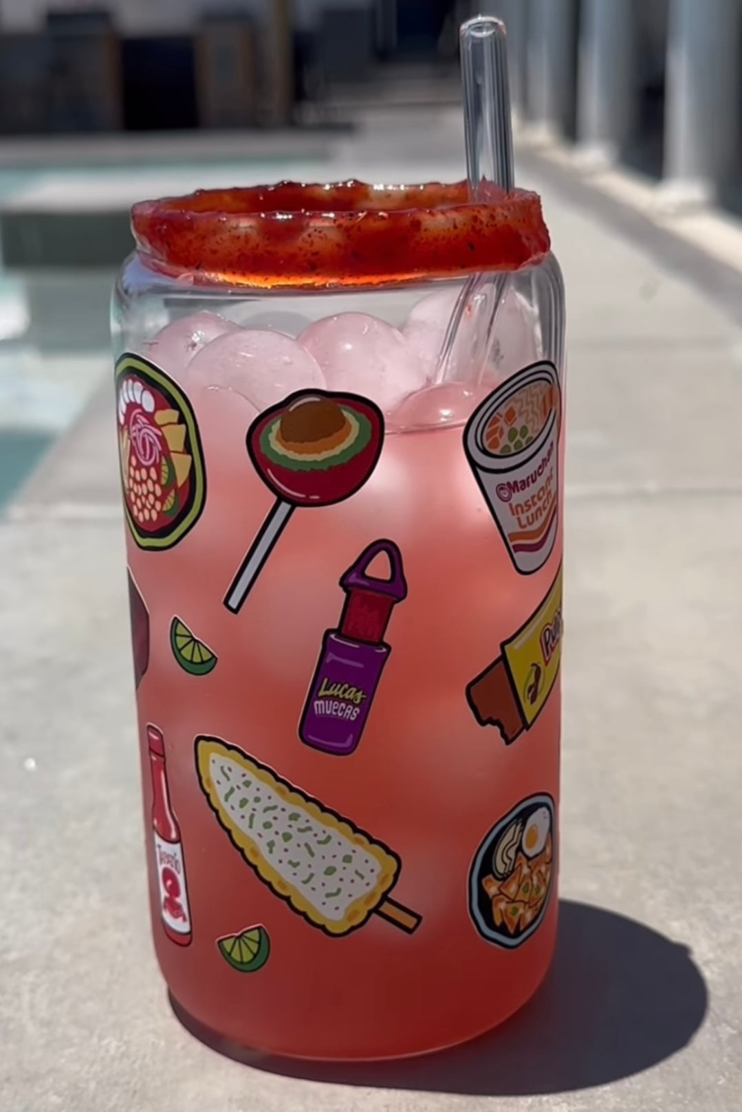 El Mercadito Glass Cup