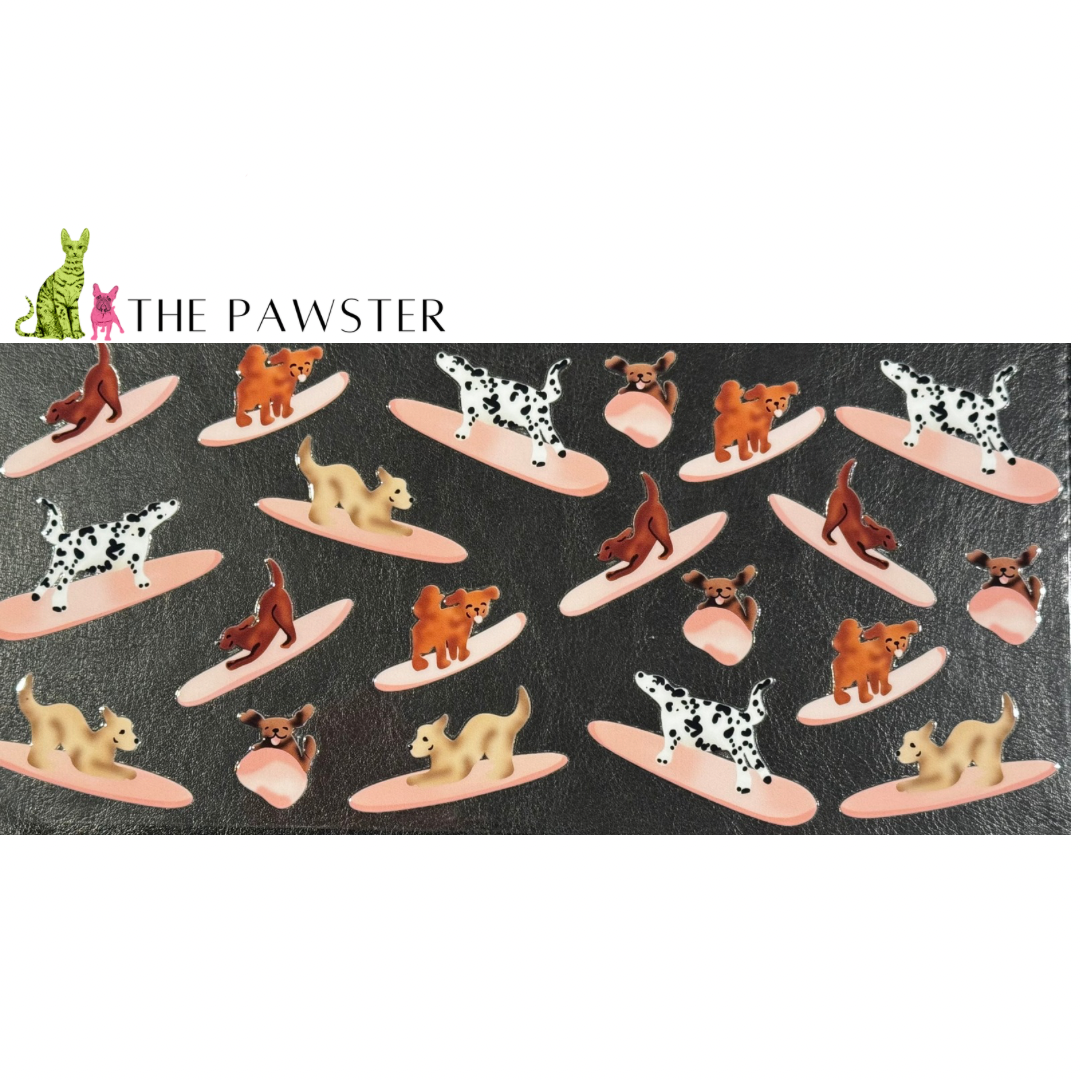 #220 Double Sided Dogs Surfing 16oz Cup Wrap