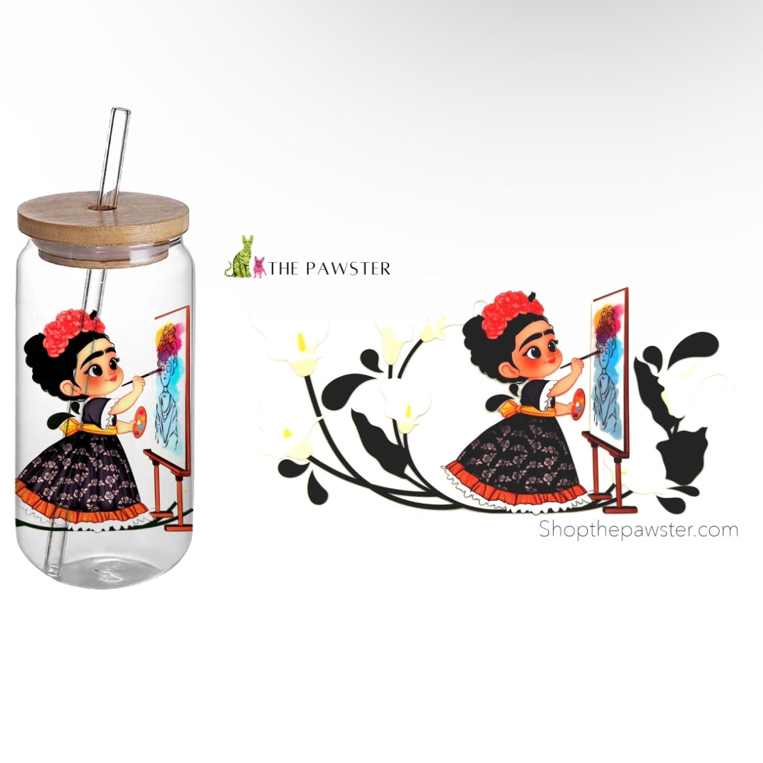 #5 Baby Frida Painting 16oz Cup Wrap