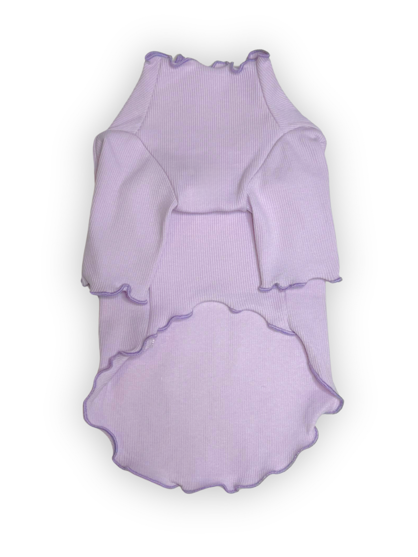 Embroidered Bow Ribbed Top