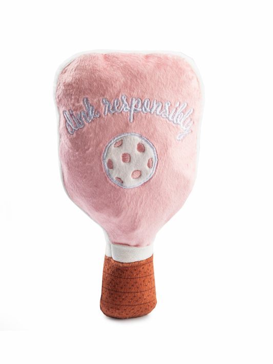 Pink Checker Pickleball Paddle Dog Toy