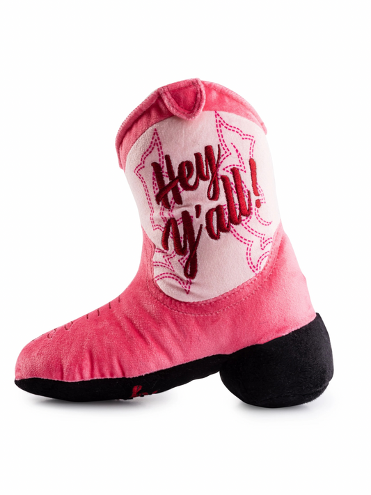 Pink Cowgirl Boot Dog Toy