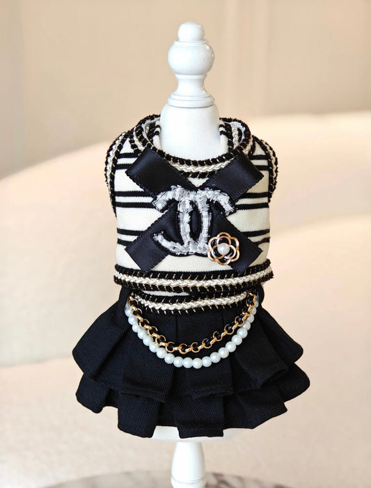 Black Denim Darling 2-Piece Dress Set