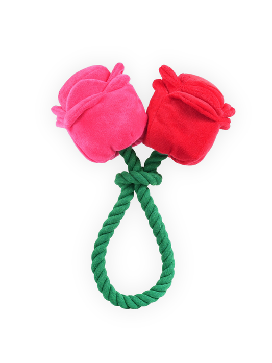 Valentine Rose Rope Dog Toy