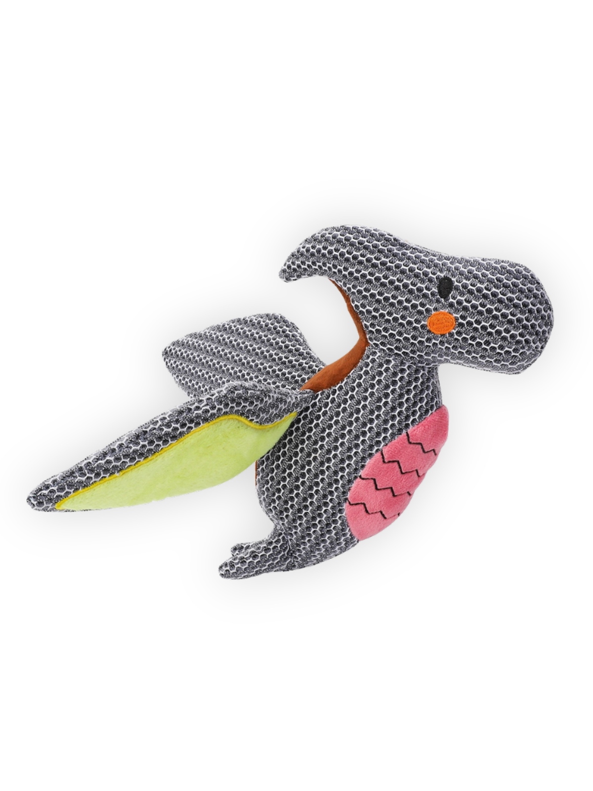 Pterosaur dinosaur plush squeaky dog toy