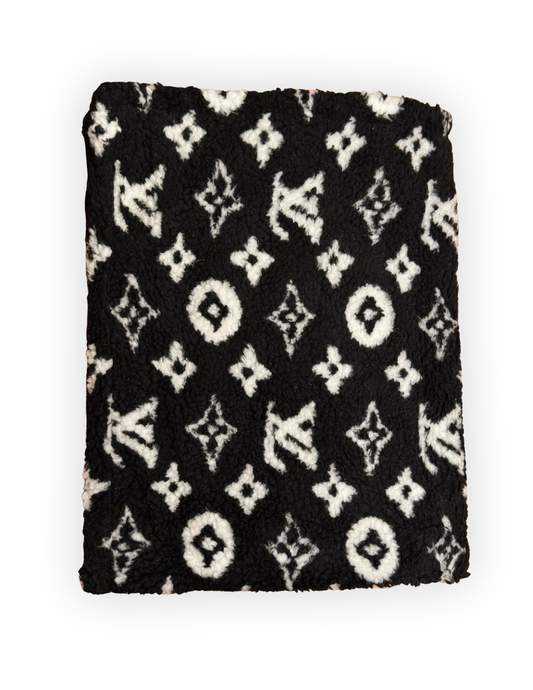 Furry Vuiton Sherpa Blanket