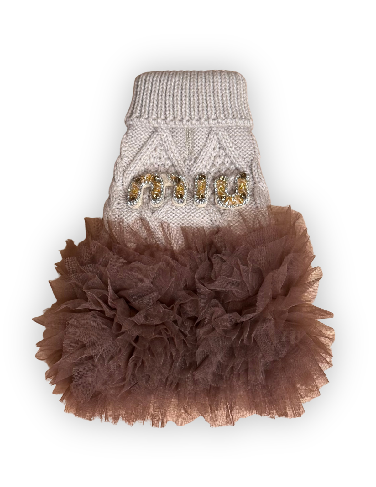 The Camille Cable Knit Dog Dress