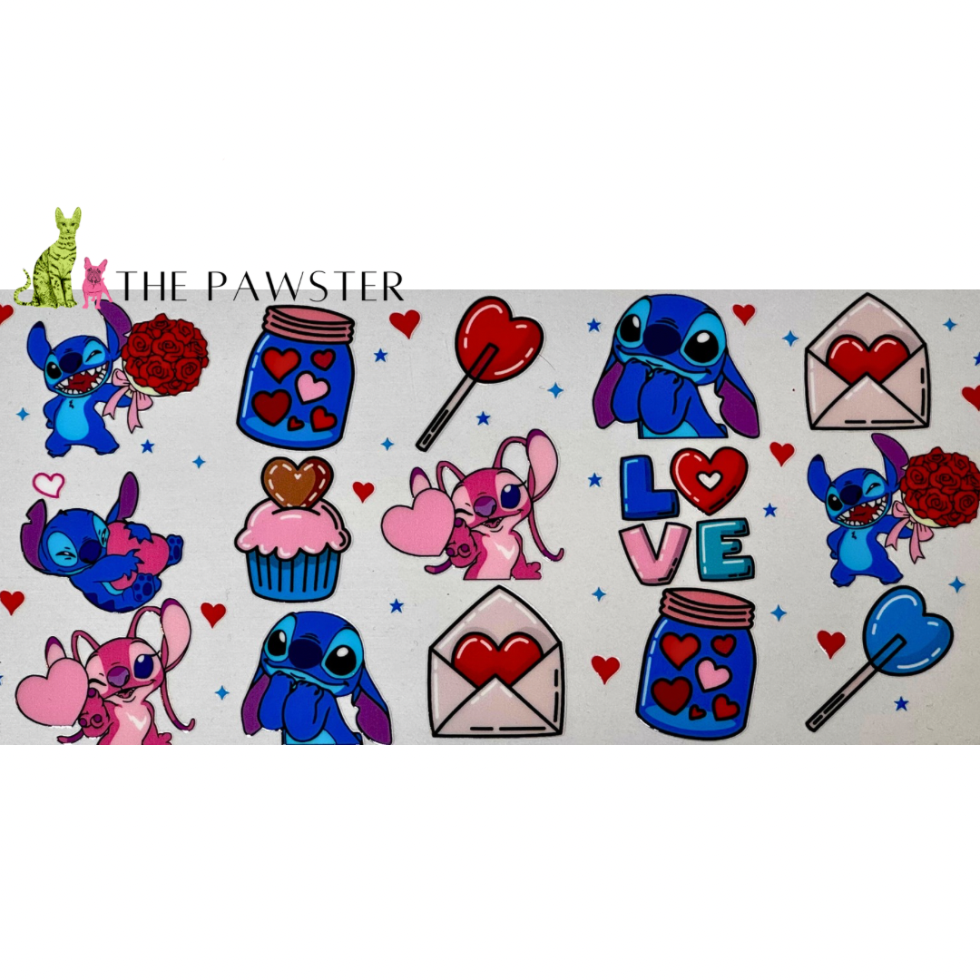 #116 Stitch Valentines Day 16oz Cup Wrap