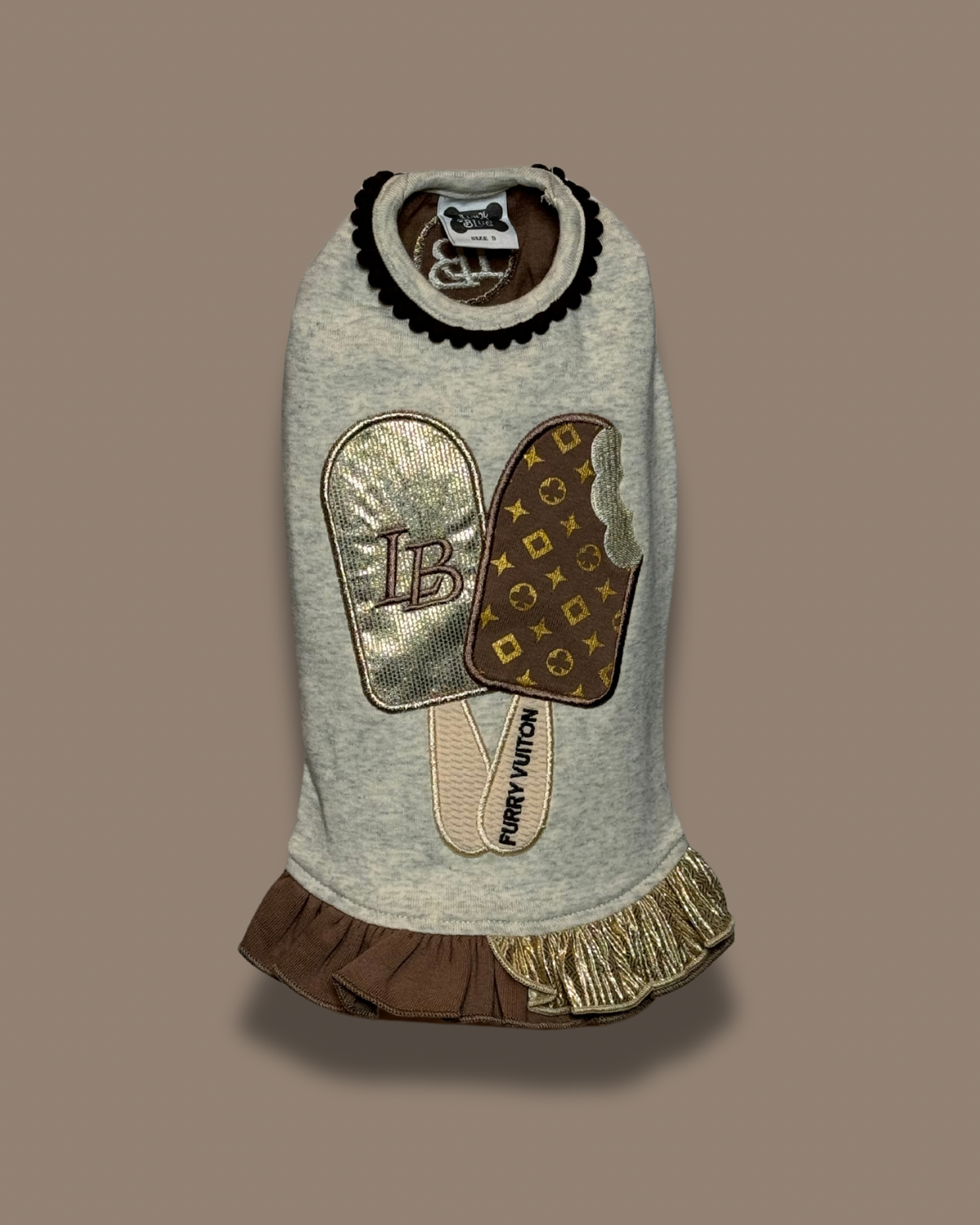 Furry Vuiton Ice Cream Dress