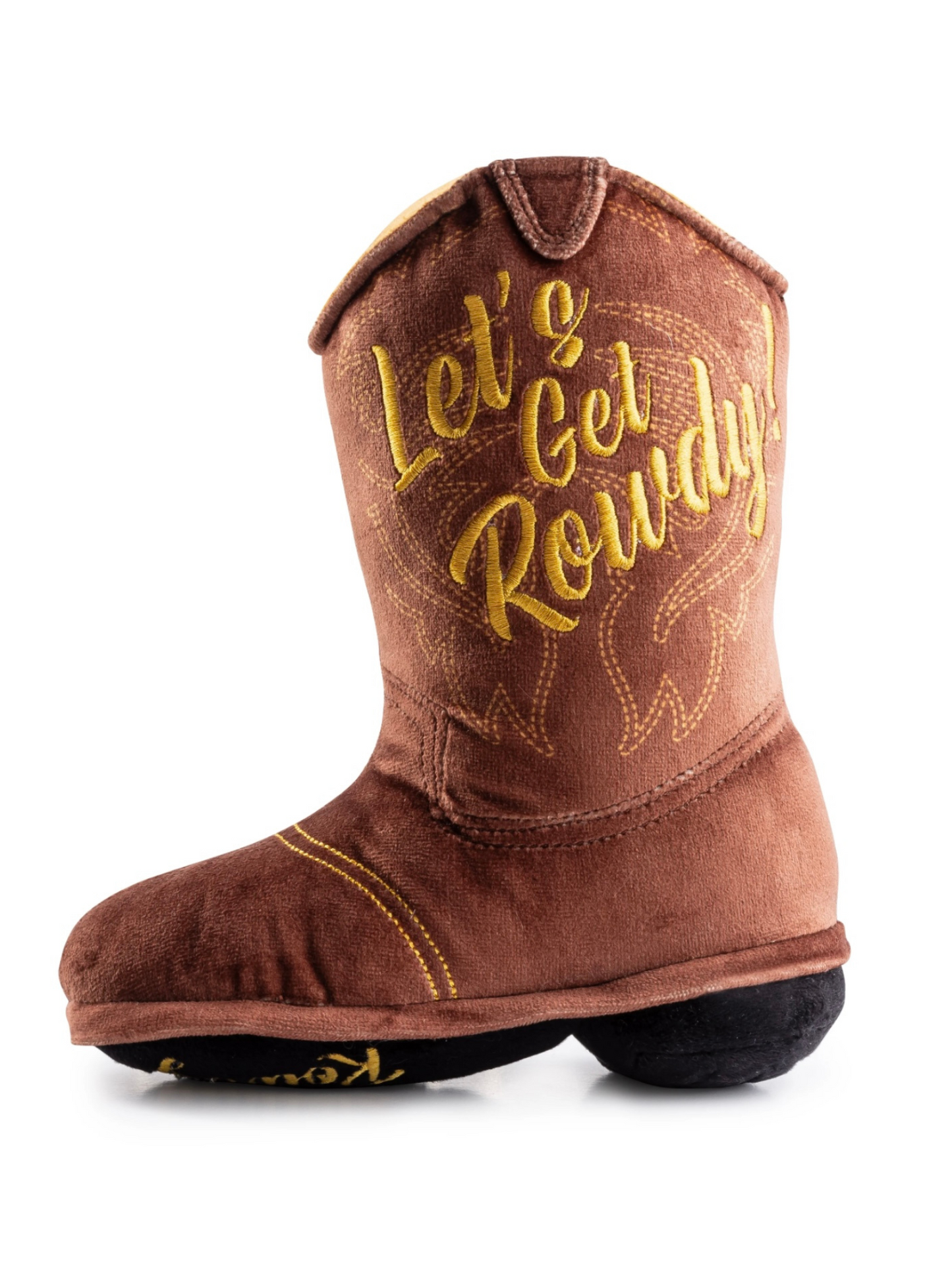 Brown Cowboy Boot Dog Toy