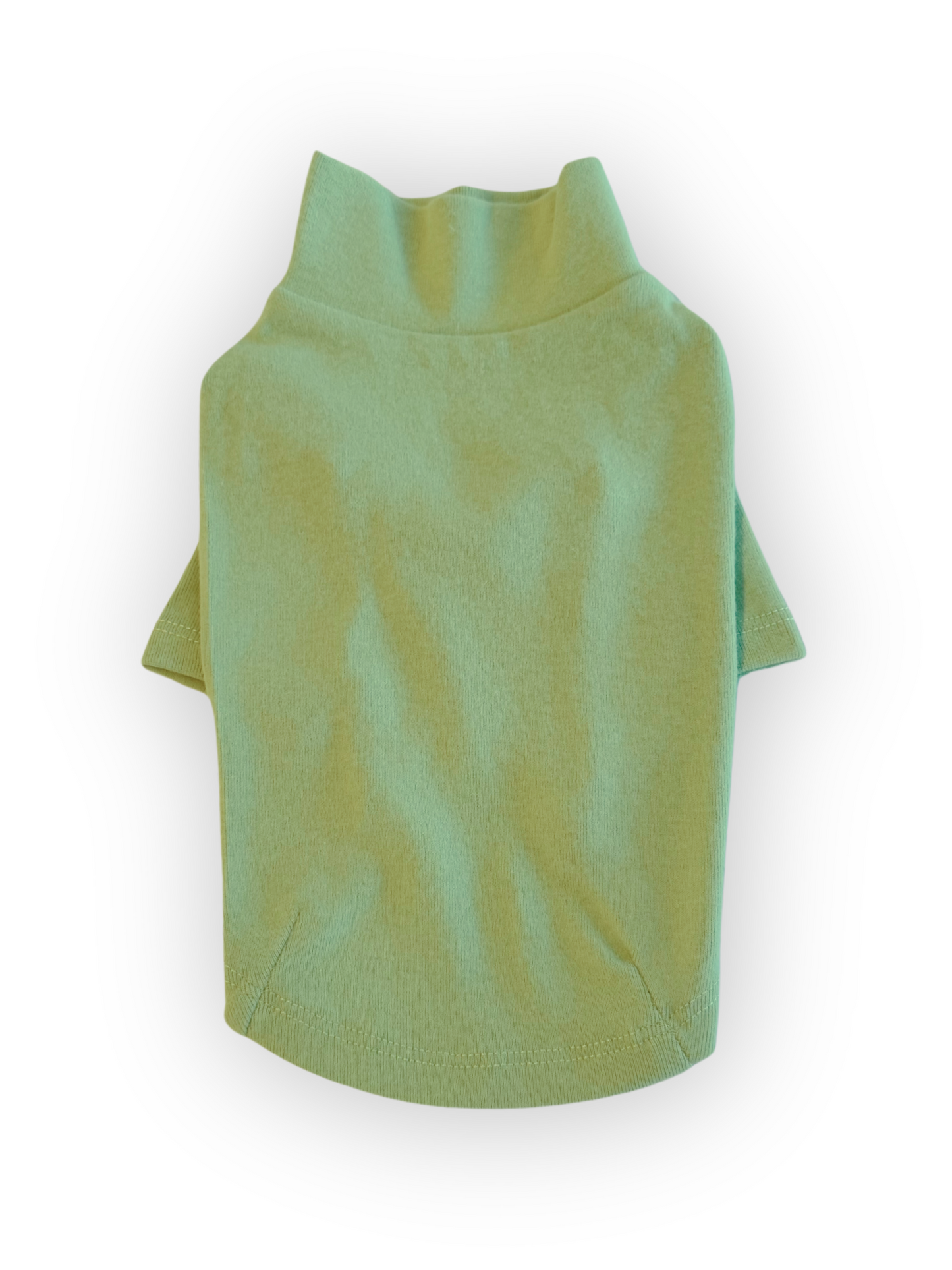 The Pawster Basics matcha dog turtleneck – soft, stretchy and cozy everyday sweater.