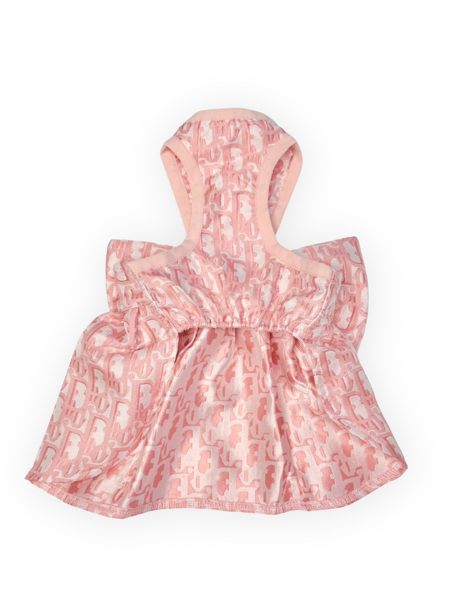 The Pawster Belle Amour Dress for Dogs – Front View with Oversized Bow & Gem