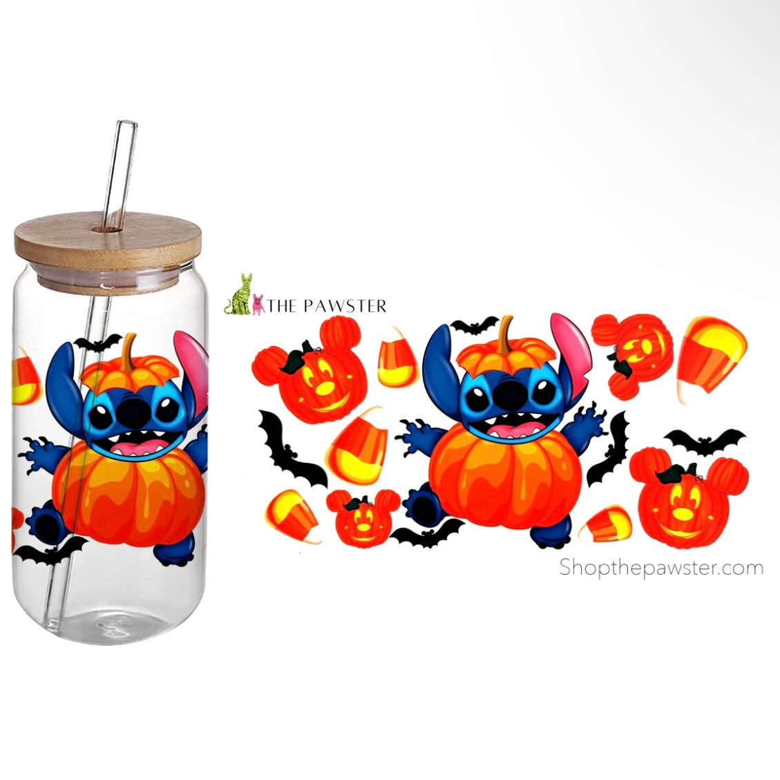 #92 Pumpkins and Bats 16oz Cup Wrap