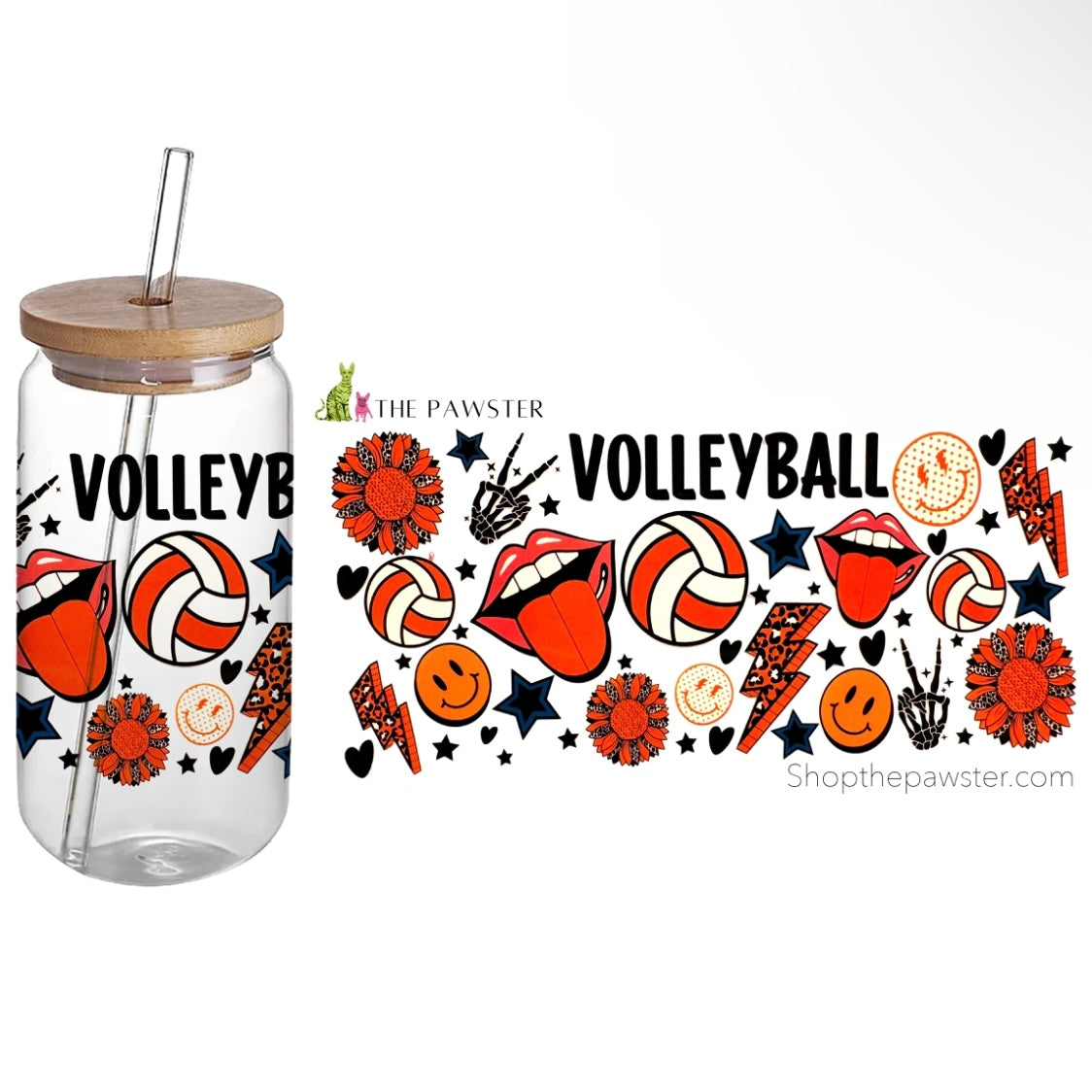 #109 Volleyball 16oz Cup Wrap