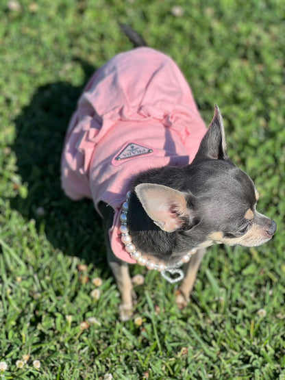 Pawda Denim Dog Dress Elastic Waist, Stretchy Straps Pawda Denim Dog Dress Elastic Waist, Stretchy Straps