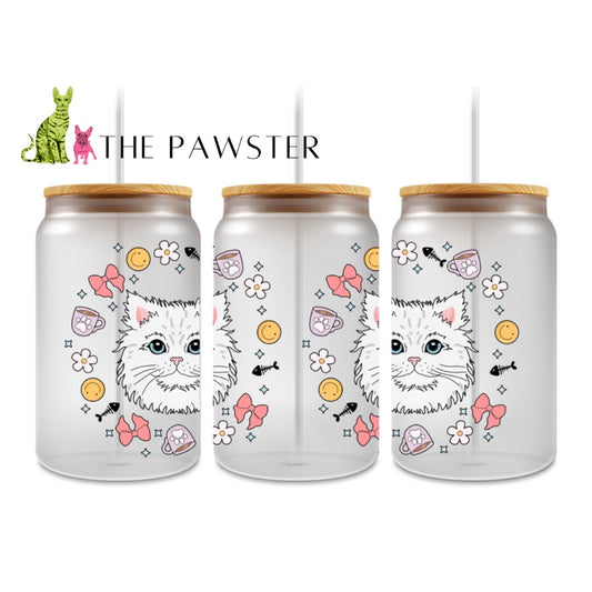 The Pawster Persian Cat Faces Double-Sided UV DTF Cup Wrap – Cat Mom Design