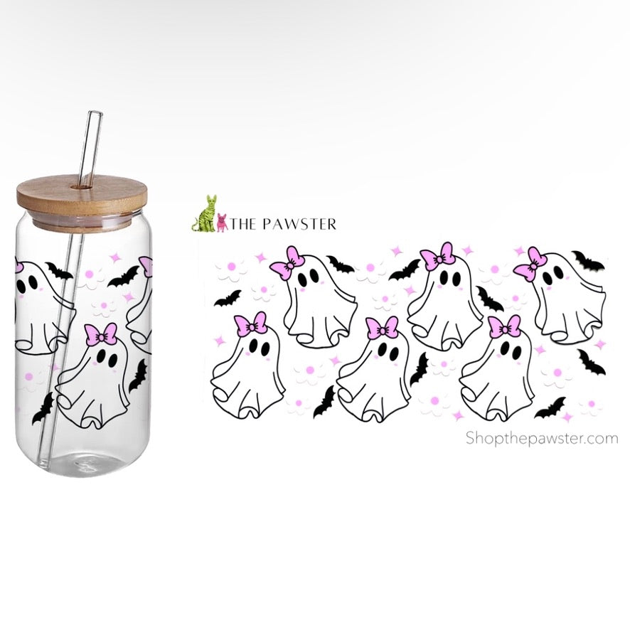 #138 Girly Ghost 16oz Cup Wrap