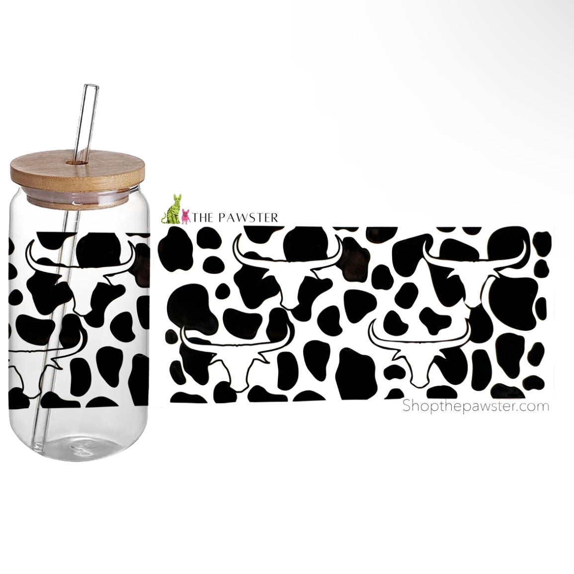 #30 Cow 16oz Cup Wrap