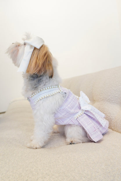Spring Fling Queen Dress – Gossip Lilac Tweed Dog Dress