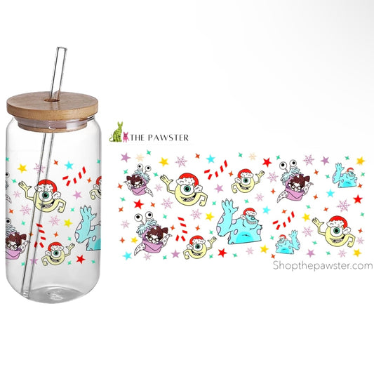 #80 Monster Christmas Vibes 16oz Cup Wrap