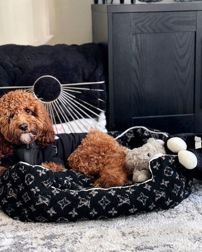 Sherpa Furry Vuiton Dog Bed (Pre-Order)