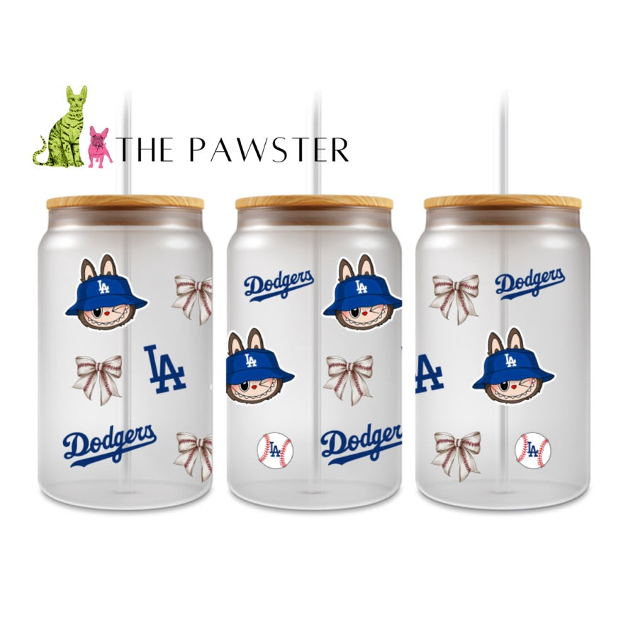 The Pawster Blue Cap Baseball Double-Sided UV DTF Cup Wrap – Character Inspired Design