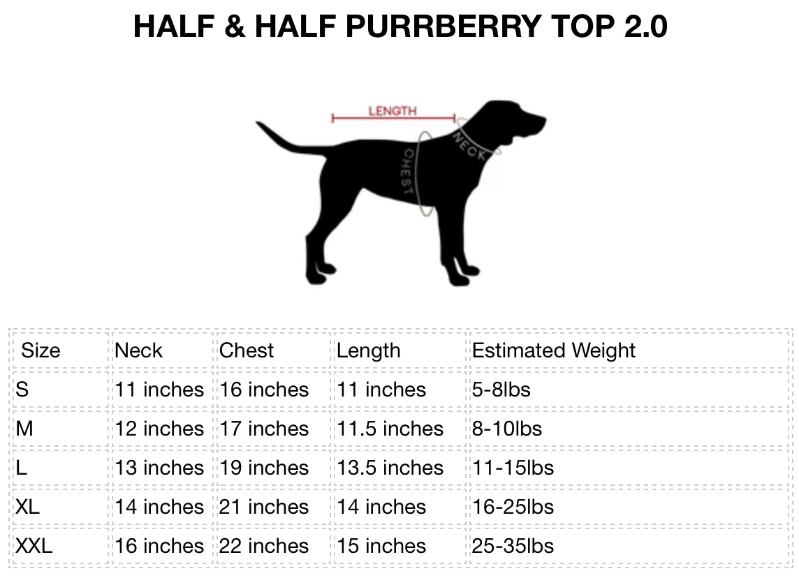 Half & Half Purrberry Top 2.0 (NOT RESTOCKING)