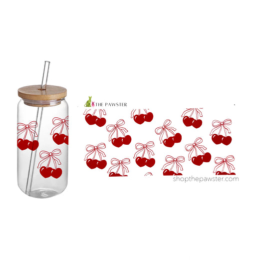 #22 Cherries & Bows 16oz Cup Wrap