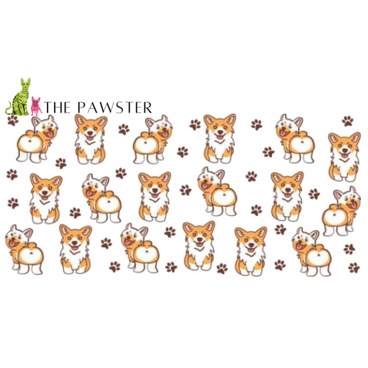 #236 Double Sided Corgis 16oz Cup Wrap