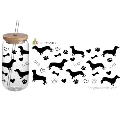 #35 Dachshund Paws & Bones 16oz Cup Wrap