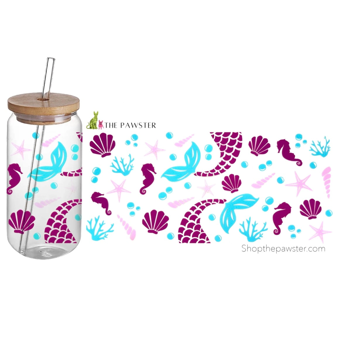 #78 Mermaid 16oz Cup Wrap