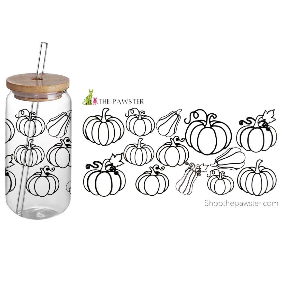 #10 Black Pumpkin 16oz Cup Wrap