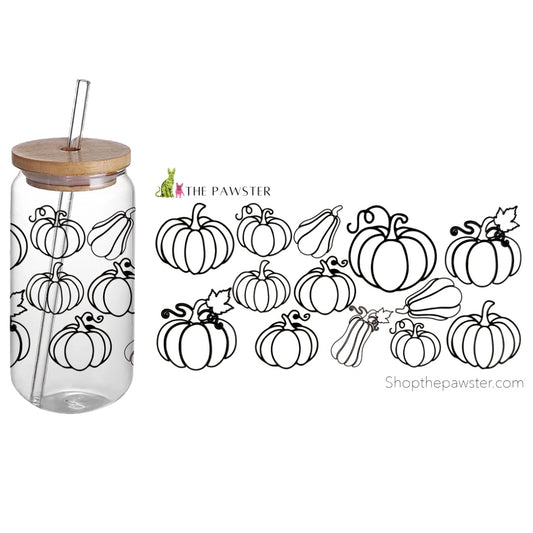 #10 Black Pumpkin 16oz Cup Wrap