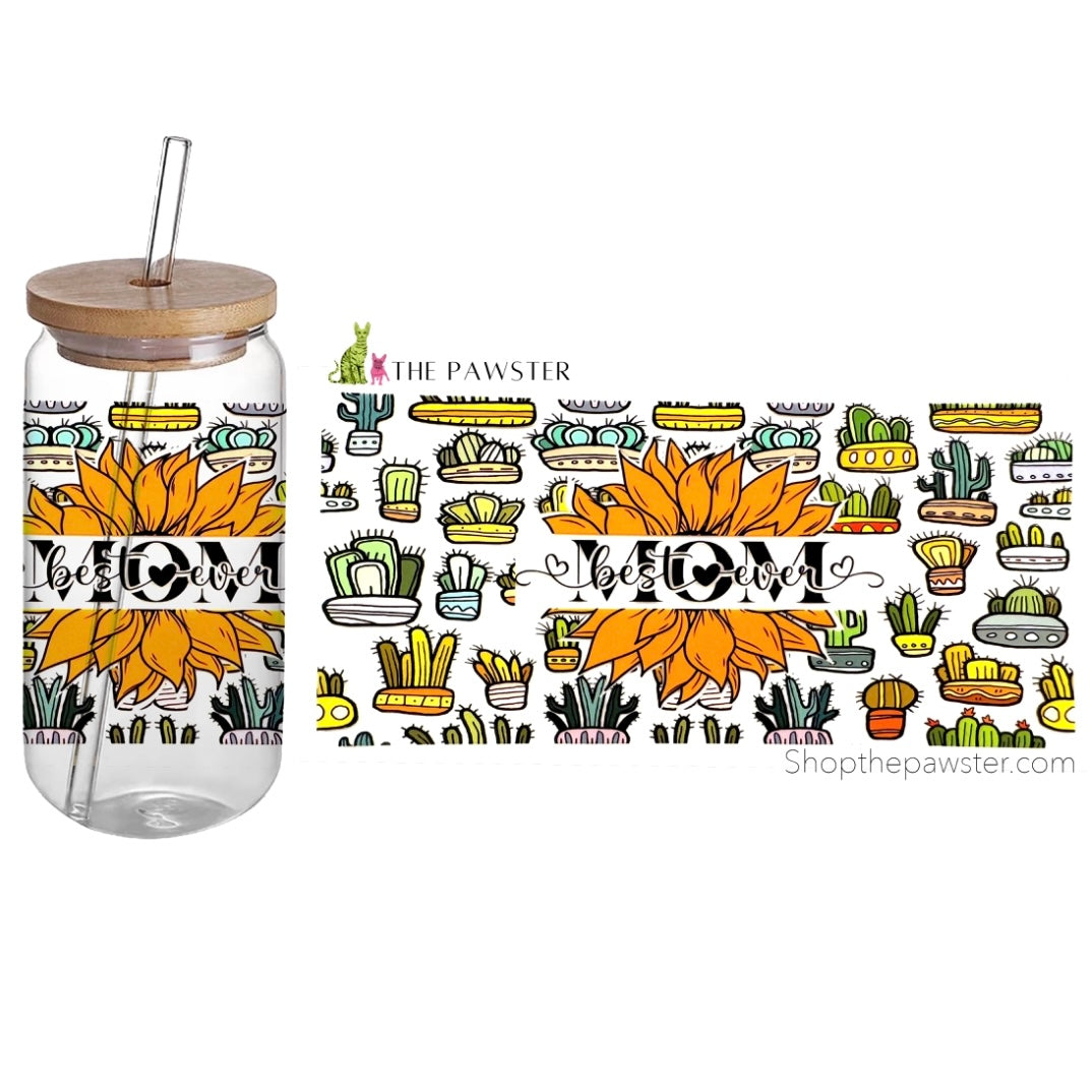 #8 Best Mom Ever 16oz Cup Wrap