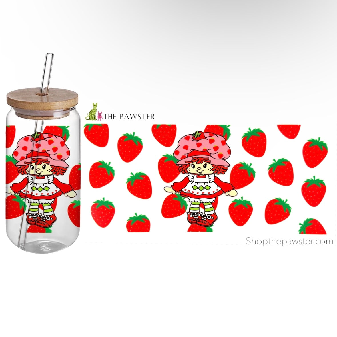 #102 Strawberry 16oz Cup Wrap