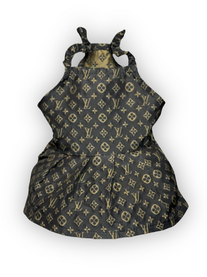 Furry Vuiton Brown Dress