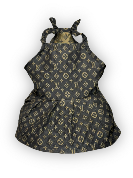 Furry Vuiton Brown Dress