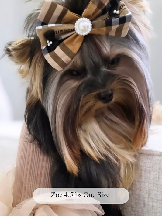 Plaid Dog Bow