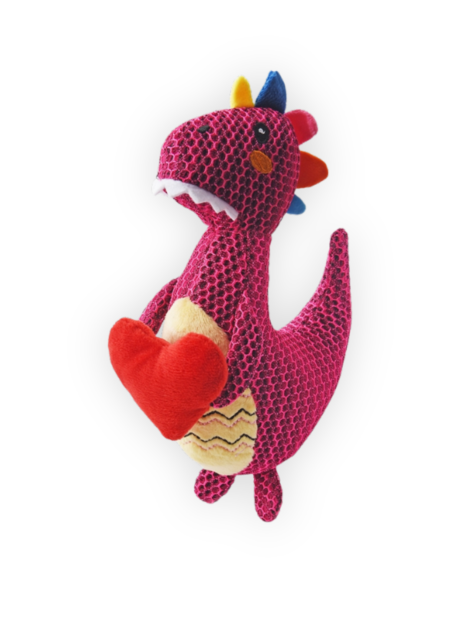 Rexy dinosaur plush squeaky dog toy