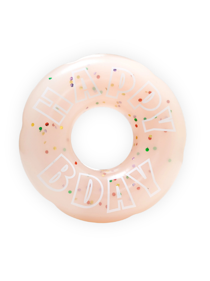 Birthday Donut Rubber Dog Toy
