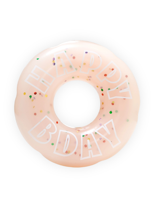 Birthday Donut Rubber Dog Toy