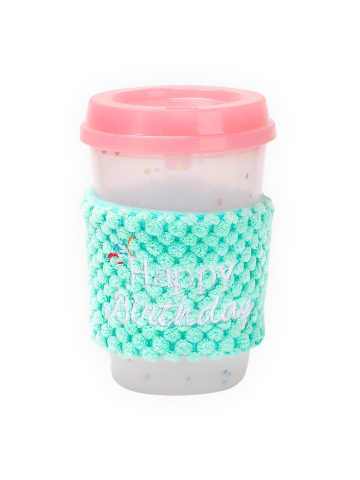 Pink Birthday Coffee Dog Toy