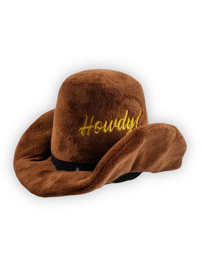 Brown Cowboy Hat Dog Toy