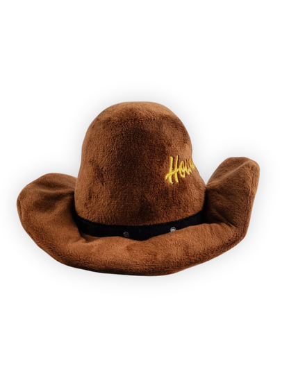 Brown Cowboy Hat Dog Toy