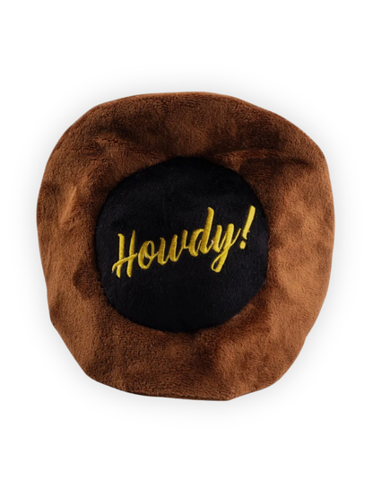 Brown Cowboy Hat Dog Toy